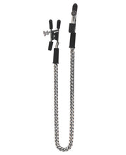 Load image into Gallery viewer, Adjustable Silver Chain Nipple Clamps for Enhanced Pleasure
