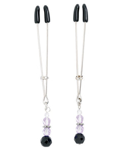 Crystal Beaded Adjustable Nipple Clamps with Variable Pressure