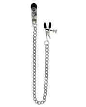 Load image into Gallery viewer, Adjustable Silver Nipple Clamps with Chain for Enhanced Sensation
