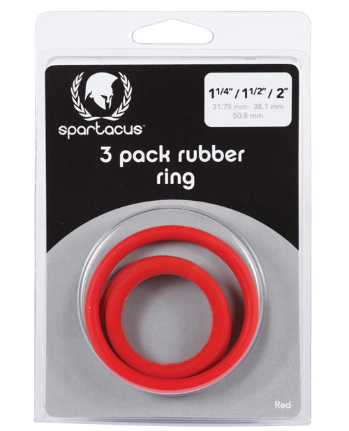 Spartacus Comfort Fit Rubber Ring Trio for Enhanced Pleasure