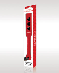 WhipSmart Heartbreaker Spanking Paddle Diseño en Rojo y Negro Audaz