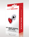 Whipsmart Heartbreaker Coração Cristal Butt Plug - Vermelho