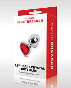 Plug anal en cristal Whipsmart Heartbreaker Heart - Rouge