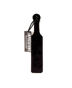 Furry-Lined Leather Paddle for Sensual Play Experience