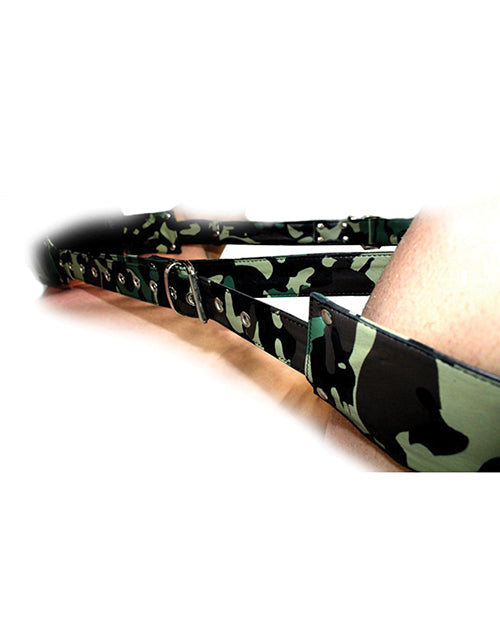 Camo Adjustable Leather Travel Sling by Sensual Sin Style