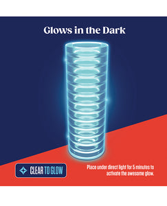 Rize Ribz Glow-in-the-Dark Stroker - Clear