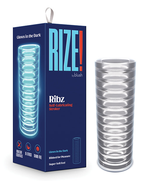 Rize Ribz Glow-in-the-Dark Stroker - Clear