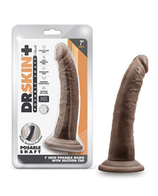 Încărcați imaginea în vizualizatorul Galerie, Dildo flexibil de 7&quot; Chocolate Dr. Skin Plus
