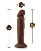 Carregue a imagem no visualizador da Galeria, Dildo Flexível de 7&quot; Dr. Skin Plus de Chocolate
