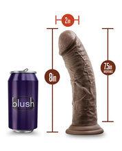 Carregue a imagem no visualizador da Galeria, Dildo Posável de Chocolate 8&quot; da Dr. Skin Plus - Design Realista Blush
