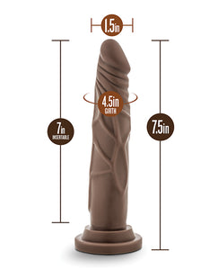 Chocolade 7,5" Realistische Dildo met Zuignap - Dr. Skin Collectie