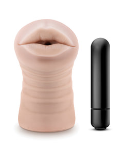 Nicole's Blush EnLust Vibrating Mouth Stroker cu Bullet