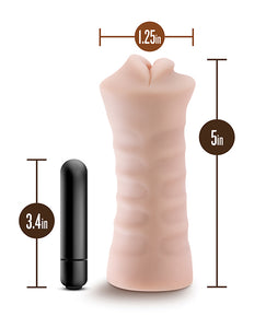 Nicole's Blush EnLust Vibrating Mouth Stroker cu Bullet