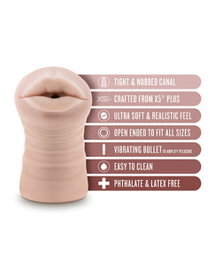 Nicole's Blush EnLust Vibrating Mouth Stroker cu Bullet