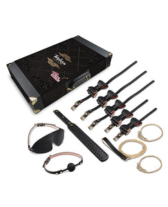 Temptasia Black and Pink BDSM Bondage Kit with Chic Suitcase