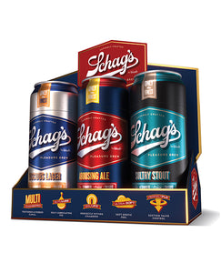 Blush Schag's Beer Can Stroker Six-Pack Display Kit