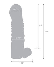 Load image into Gallery viewer, Blue Line C &amp; B 5.25&quot; Vibrating Penis Enhancing Sleeve Extension - Smoke
