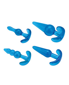 Blue Line C & B 4-teiliges Anal-Trainingsset – Jelly Blue