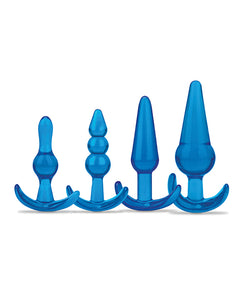 Blue Line C & B 4-teiliges Anal-Trainingsset – Jelly Blue