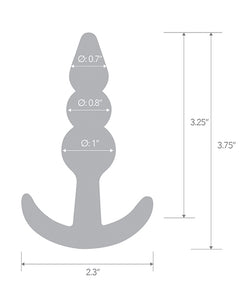 Blue Line C & B 3,75" Plugue com miçangas para iniciantes - Jelly Blue