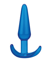 Cargue la imagen en el visor de la galería, Plug anal cónico delgado de 4,25&quot; Blue Line C &amp; B - Jelly Blue
