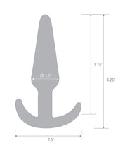 Cargue la imagen en el visor de la galería, Plug anal cónico delgado de 4,25&quot; Blue Line C &amp; B - Jelly Blue
