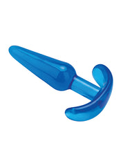 Load image into Gallery viewer, Blue Line C &amp; B 4.25&quot; Slim Tapered Butt Plug - Jelly Blue
