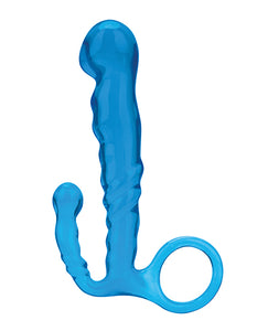 Blue Line C & B 4,5" Prostata massageapparat for begyndere - Jelly Blue