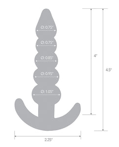 Blue Line C & B dop cu margele de 4,5" - Jelly Blue Medium