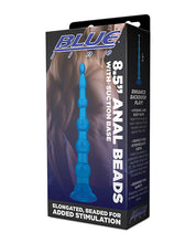 Load image into Gallery viewer, Blue Line C &amp; B 8.5&quot; Anal Beads w/Suction Base - Jelly Blue
