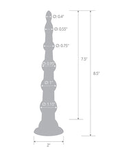 Carica l&#39;immagine nel visualizzatore Galleria, Perline anali Blue Line C &amp; B da 8,5&quot; con base a ventosa - Jelly Blue
