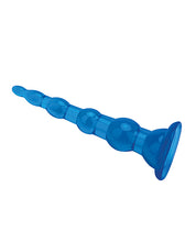 Load image into Gallery viewer, Blue Line C &amp; B 6.75&quot; Anal Beads w/Suction Base - Jelly Blue
