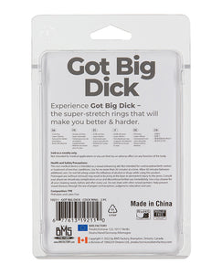 Got Big Dick 2 Pack Penis Rings - Czarny