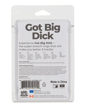 Indlæs billede i gallerifremviser, Got Big Dick 4 Pack Cock Ringe - Sort
