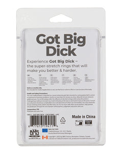 Got Big Dick 4 Pack Cock Rings - musta