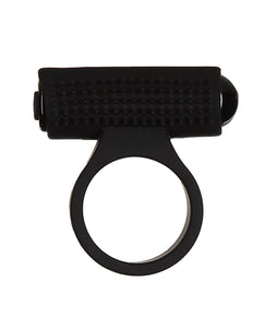 Cosmic Cock Ring W/rechargeable Bullet - 9 Functions Black