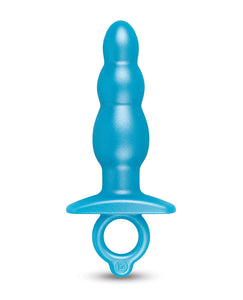 B-Vibe Butties Bounce Plug Taperé Perlé - Bleu