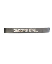 Load image into Gallery viewer, Spartacus DADDYS GIRL Premium Leather Collar Jet Black
