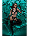 Kinky Kitty Cat Rollenspiel Kostümset – 6 Teile in Schwarz (M/L)