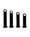 Chastity Device Locking Pin Replacement Set - Black 4 Pack