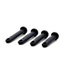 Chastity Device Locking Pin Replacement Set - Black 4 Pack