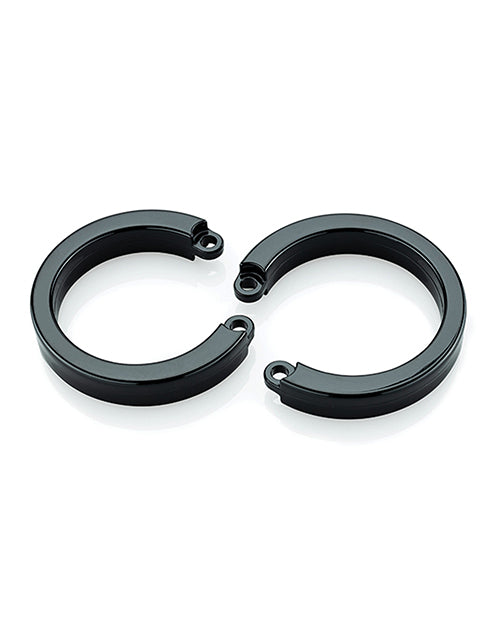 Chastity Device Replacement U-Ring Set - 2 Sizes Black