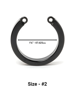 Chastity Device Replacement U-Ring #2 Black 1 7/8 Inches