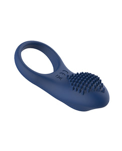 Sonic Blue Dual-Action Vibrating Cock Ring for Couples