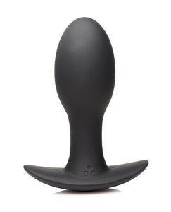 Curve Novelties Rooster Rumbler Medium Vibrating Silicone Anal Plug - Black