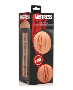 Mistress 10X Realistic Vibrating Pussy Masturbator - Tan