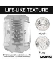 Carregue a imagem no visualizador da Galeria, Curve Novelties Mistress Dual Entry Mini Masturbator - Transparente
