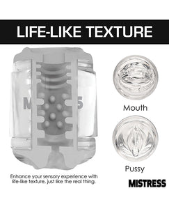 Curve Novelties Mistress Dual Entry Mini Masturbator - Transparente