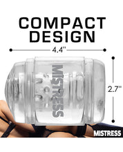 Carregue a imagem no visualizador da Galeria, Curve Novelties Mistress Dual Entry Mini Masturbator - Transparente
