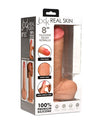 Realistic 8" Silicone Dildo with Balls and Strong Suction Cup